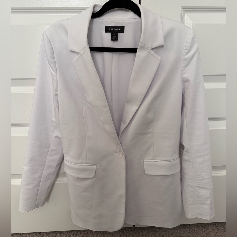 Halogen White Blazer, Medium